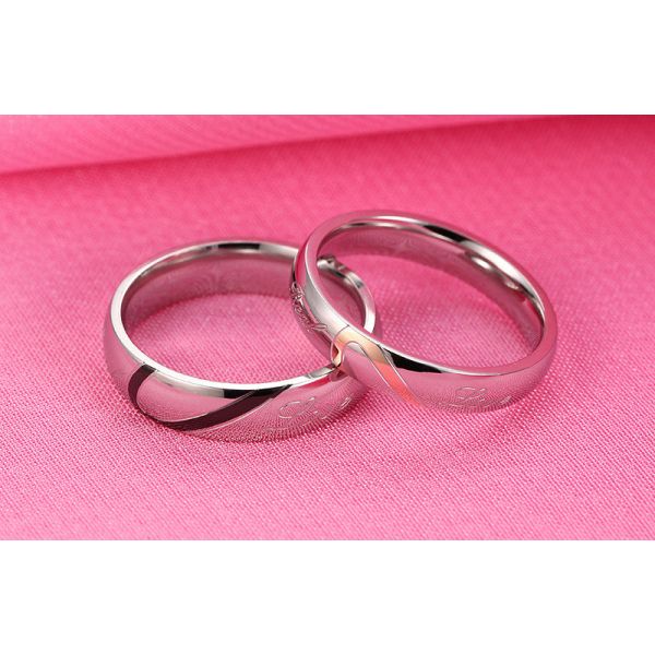 Quality Stainless Steel Wedding ring, Couple Ring with silver color , Simple Design Ring wholesale