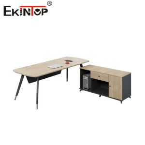 China Custom-Sized New Modern L-Shaped Office Desk Executive Desk with Drawers on sale