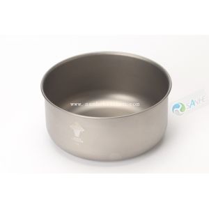 Titanium backpacking cooking bowl
