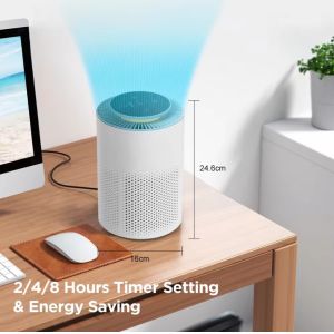 China Compact 160*160*246 mm Tobacco Smoke Air Cleaner with Touch Control and Night Light for Household Use on sale