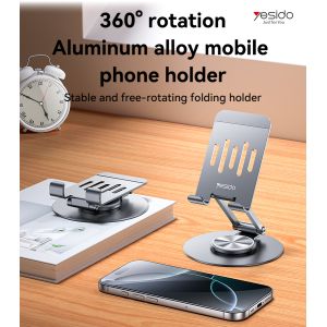 Cheap Foldable Aluminum Alloy Phone Holder with Adjustable Height and 360° Rotation for Stable Placement for sale