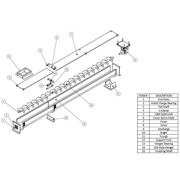U-Shape Stainless Steel Shaftless Spiral Conveyor For Sludge Cement And Dry Powder Feeding