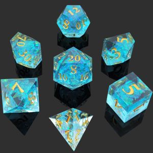Multi Color Custom Resin Dice DND#RPG Red And Blue Smooth Texture