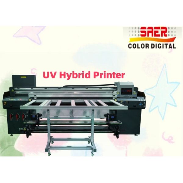 Quality Roll To Roll And Flatbed 2 In 1 UV Hybrid Printer For Ceramic / Glass / Wood UV Printing Machine wholesale
