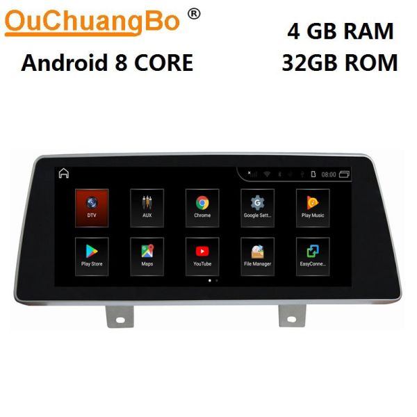 Quality Ouchuangbo car mp3 player for 5er M5G30 G31 G38 F90 6er G32 EVO support BT MP3 mirror link android 8.0 OS 4+32 wholesale
