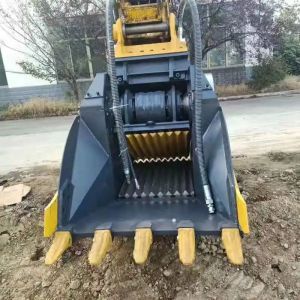 Excavator Hydraulic Crusher Bucket for Rock Stone Concrete Crushing Demolition