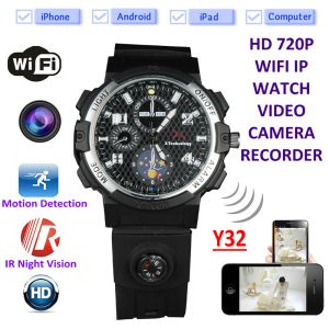 Y32 32GB 720P WIFI IP Spy Watch Camera Wireless Remote CCTV Video Monitor IR