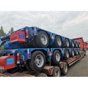 Customized Axle Modular Lowbed Trailer Hydraulic Semi Trailer 8 Axles