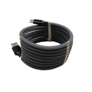 Self Winding Organizing Magnetic ROHS USB C Charging Cable