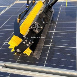 Solar Panel Cleaning Tools with Rotating Cleaning Brush and Dry Cleaning Machine