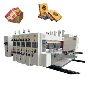 China Flexo 1-6colors Corrugated Box Printing Machine  Automatic high speed  pizza shipping box making machine on sale