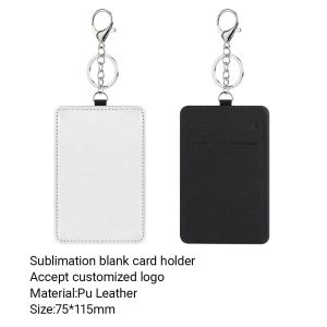 Sublimation Custom Blank ID Card Holder Luggage Tag Keychain Diy Custom Pu