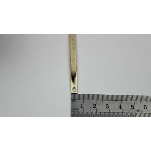 Customized light gold debossed logo metal iron sheet shoelace buckles