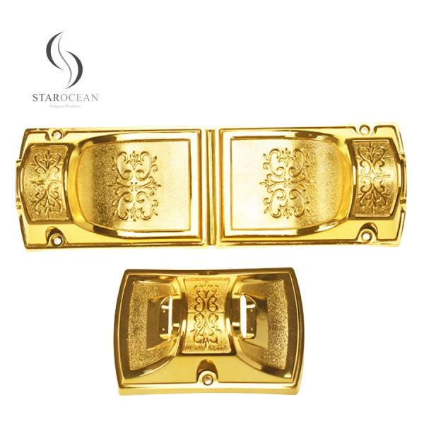 Shiny Golden PP Recycled Material Coffin Corner Anti-Fading Coffin Decoration 8# G