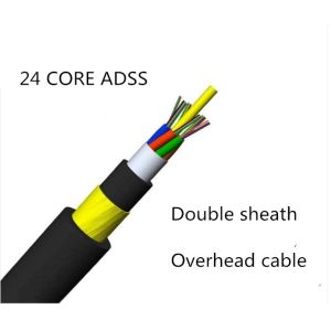 All Dielectric Adss Wire , 24core Aerial Self Supporting Aerial Cable