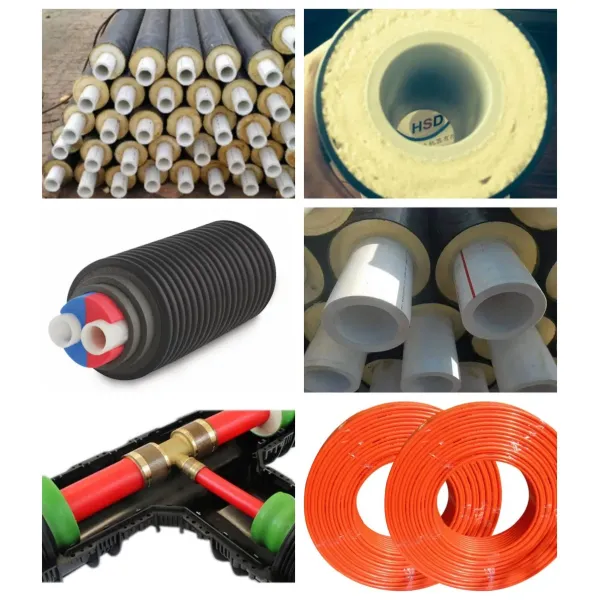 Pert Fiber-Reinforced Flexible / Rigid PU Insulated Pipe Integrated Production Line