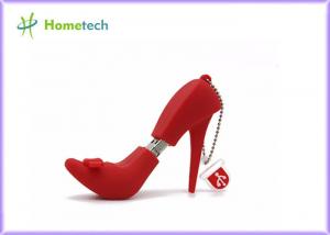 China 2.0 High heeled shoes personalised small USB Flash Memory Disk , Fashion 2D 3D shoes Customize PVC 16GB Cartoon USB KEY on sale