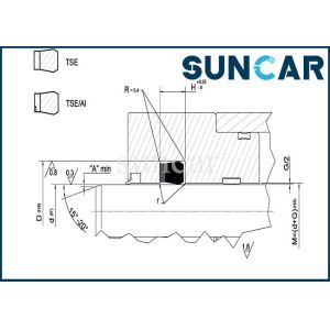 TSE/AI Fabric Type Oil Seal Standard Size NBR Material Hydraulic Piston Rod Seal