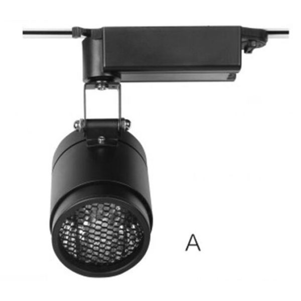 6063 Aluminum Housing COB Spotlight Track Lighting Kits Adjustable 3 Circuits