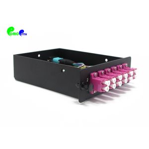 MPO MTP Cassette Full Loaded 35cm MPO OM4 LC Cassette 12F Max With Black Color