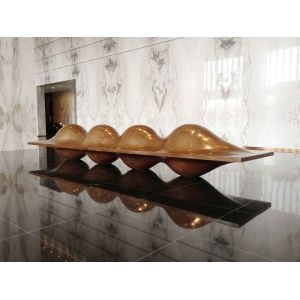 China Bean pod Copper Art Sculpture For Garden Public Ornaments or Hotel Decoration on sale