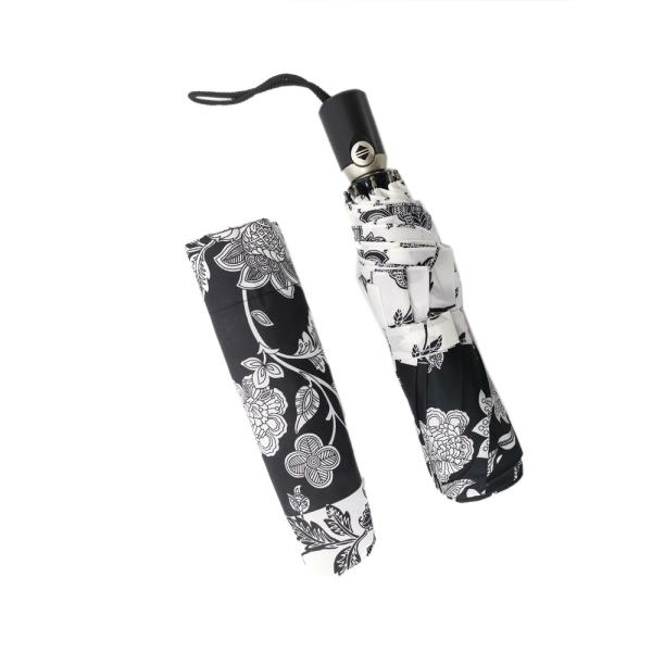 Quality Flower Printing Self Opening And Closing Umbrellas With Soft Touch Handle wholesale