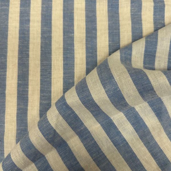 Hot-Selling Viscose/Linen Yard-Dyed Striped Fabric for Fashion Garmnet