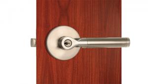 China Zinc Alloy Satin Nickel Tubular Door Locks High Security 3 Brass Keys on sale