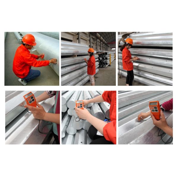 10 KV to 550 KV Electrical Power Pole with Hot Dip Galvanization and Polyester Powder Coating