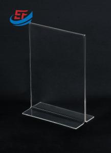 Cheap Plexiglass Desktop Display Stand T Shape A4 A5 A6 Clear Acrylic Leaflet holder for sale