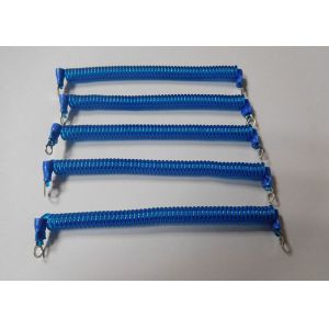 120MM Clear Spiral Coiled Urethane Tether w/Screw Terminal Connectors