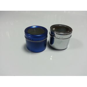 Magnetic Empty Gift Tins / Clear Window Tinplate Box With Cover