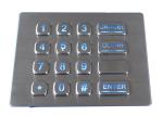 Durable16 keys backlit brushed steel numeric keypad with USB electronic