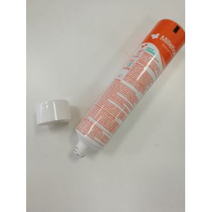 Standup Cap Empty Laminated Aluminum Toothpaste Tube Customized Length