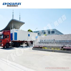 30 Ton/Day Containerized Ice Flake Machine with Snow Making System and 125W
