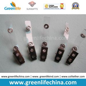 China Bulldog Strap Clip Metal Clip w/Two Holes Type and Vinyl Strap Combo Office ID Badge Accessories on sale