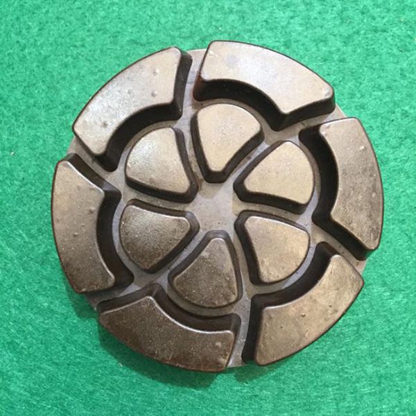 Copper Resin Bond Transitional Diamond Polishing Pads with velcro backing for