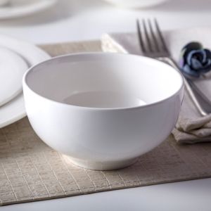 OEM Japanese Style White Porcelain Noodle Soup Bowl