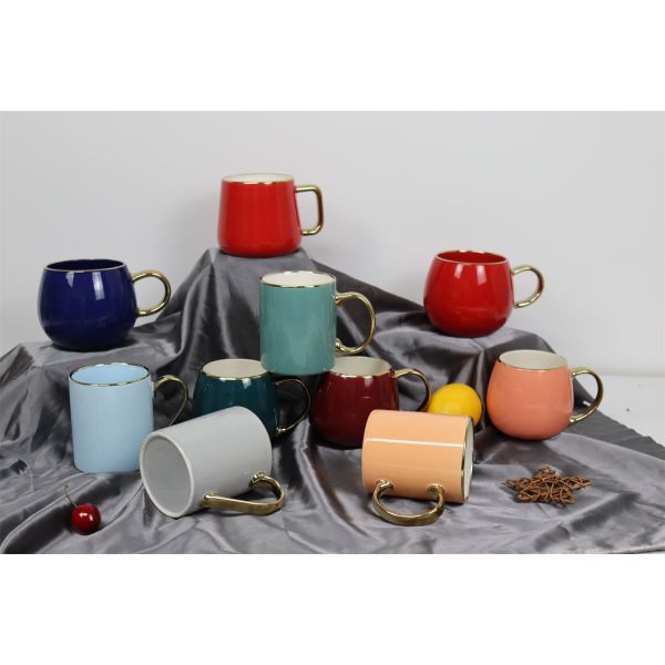360cc fashion handgrip ball mug colorful tableware for office and home
