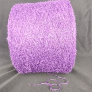 Cheap 1.3CM 100% Purple Polyester Feather Yarn Eyelash Yarn Fancy Soft Yarn For Knitting Fabrics for sale