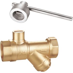 1403 Magnetic Lockable Brass Ball Valve DN20 DN25 DN32 with Straight Line