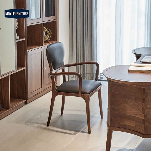 Standard Size Hotel Reception Cafe Dining Chairs Featuring Wooden Fabric and Soft Cushion Armrest