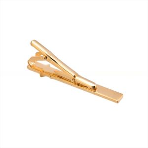 Invisible Setting Inlay Men'S Tie Bar Clip With IP Gold Plating Baked Enamel