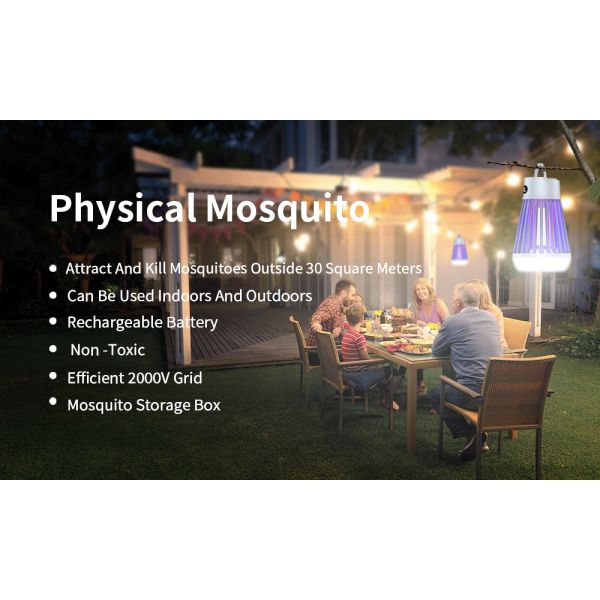 3-In-1 Mosquito Killer Lamp Outdoor Camping Light Charging Night Light Home Mosquito Catcher