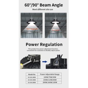 LED High Bay Light Ufo 100W 15000 Lumens High Efficiency with Cct Power