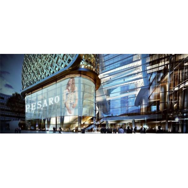 P3.9 Transparent LED Panel , Indoor Transparent Glass LED Screen Wall