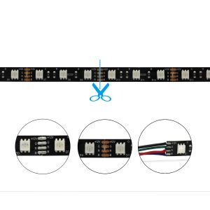 Cheap Ws2812b 10mm Black Pcb Led Strip 5050 14.4W Led Strip Christmas Lights for sale