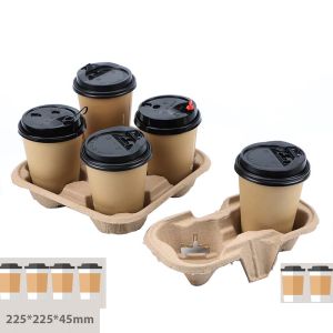 Disposable Cup Holder for Hot or Cold Drinks 2cups 4 Cups Drink Carrier with