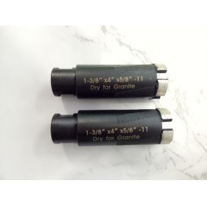 OD 35mm Diameter Dry Diamond Core Drill Bits With Brazed Rods For Hard Granite