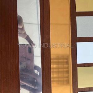 800mm Width Champagne Mirror Polished Aluminum Sheet